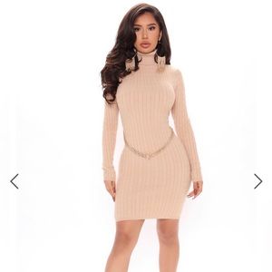 Beige/ Tan Sweater Dress - sz XL - NEW NWT